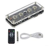 Caswynlife IN-8 Kit d'horloge à tube Nixie à 4 chiffres pour Advance avec rétroéclairage LED et télécommande, panneau d'affichage de bureau alimenté par USB, aucune soudure nécessaire