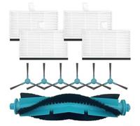 Caswynlife Kit de brosse principale et brosses latérales de rechange pour aspirateur robot ULTENIC D10, pièces de rechange avec 1 brosse principale, 6 brosses latérales, 4 filtres