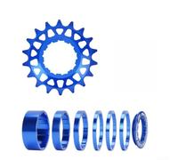 Caswynlife Kit de conversion de vélo à vitesse unique 16T 18T, pour moyeu libre fileté, entretoise de roue libre légère en alliage d'aluminium 7075 avec anneau de verrouillage, noir (bleu - 18T)