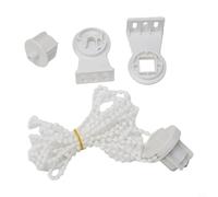 Caswynlife Kit de fixation pour store enrouleur, supports robustes pour tubes de 28 mm et 32 mm, pièces de réparation en plastique blanc avec chaîne pour installation de fenêtre de maison (28 mm)