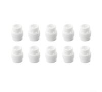Caswynlife Lot de 10 diffuseurs de gaz pour chalumeau de soudage MB 24KD MIG 250A, buse en faïence pour Binzel MAG, débit de gaz amélioré et résistance à la chaleur, blanc, 20 x 10 mm