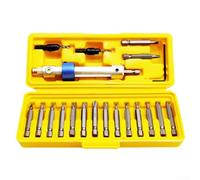 Caswynlife Lot de 18 forets demi-temps avec tête rabattable à interrupteur rapide, cruciforme PH0-3, embouts plats et fraisés pour une utilisation avec perceuse électrique