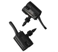 Caswynlife Lot de 2 adaptateurs de buse de pompe à vélo à double tête pour valves AV, 150 PSI ABS - Pièces de rechange avec verrouillage à pouce pour pompes à pied de vélo (B)