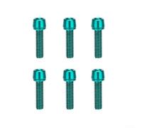 Caswynlife Lot de 6 boulons de tige de vélo M5 x 18 mm en acier inoxydable plaqué titane pour fixation d'extrémité de guidon H & Lebar Violet