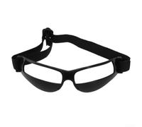 Caswynlife Lunettes d'entraînement de basket-ball, pour exercices de dribble Head Up Dribble, monture en polycarbonate souple, pour jeunes joueurs et entraîneurs, noir et blanc (noir)