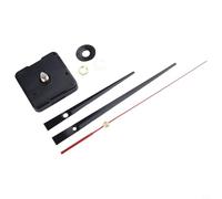 Caswynlife Mécanisme d'horloge à quartz avec aiguilles, kit de moteur silencieux pour réparation d'horloge murale jusqu'à 9 mm d'épaisseur, longueur de tige de 16,8 mm, noir, fixations incluses (B)