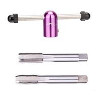 Caswynlife Outil de réparation de filetage de manivelle de vélo, kit de robinet de 2,4 cm pour bras de manivelle gauche et droit, ensemble en acier pour restaurer les trous de pédale endommagés pour