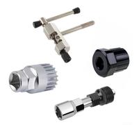 Caswynlife Outil de réparation de vélo, kit multifonction en acier au carbone pour essieu central, chaîne d'inertie, démonte-manivelle, équipement d'entretien compact et portable pour cyclistes (A)