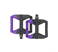 Caswynlife Pédales de vélo en nylon léger avec roulements scellés, 28 broches antidérapantes, pour VTT, vélo de route, pédales plates étanches à la poussière, pour débutants adultes, gauche (noir