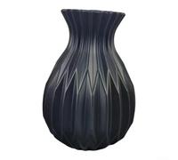 Caswynlife Petits vases à bourgeons en plastique incassable, anti-fuite, lesté, pour décoration de bureau, centre de table compact, 11 x 11 x 17 cm, pour la maison et le bureau (noir)