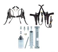 Caswynlife Poignées de frein hydrauliques pour vélo électrique, en aluminium forgé pour levier de mise hors tension avec 2/3 broches pour moteur Bafang, kit de système de frein à huile minérale avec
