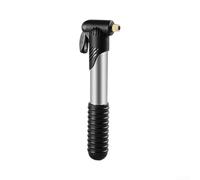 Caswynlife Pompe à main portable en acier inoxydable pour vélo - Légère et compacte - Gonfleur de pneu de vélo (noir)