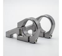 Caswynlife Potence à montage direct pour fourche à double couronne DH VTT 31,8 mm guidon CNC 6061 alliage d'aluminium noir argenté pièces de rechange accessoires (argent)