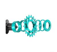 Caswynlife Roue libre de vélo à vitesse unique, en alliage d'aluminium CNC 16T 18T, pour conversion de vitesse fixe, ajustement sûr, avec entretoises et anneau de verrouillage (vert-16T)