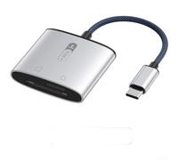 Caswynlife S Lecteur de carte USB C, USB 3.0 pour adaptateur SD TF avec charge PD 60 W, alliage d'aluminium pour convertisseur OTG pour 15 Pro Max pour iPad pour MacBook (C)