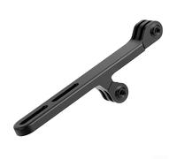 Caswynlife S Support de guidon de vélo en aluminium usiné CNC avec deux connecteurs à 3 broches pour caméra frontale et ordinateur, support intégré robuste pour vélo de route, noir