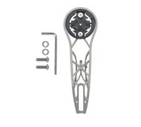 Caswynlife S Support d'ordinateur de vélo imprimé 3D pour Garmin, support en alliage TC4 GR5 ultra léger avec design creux, support intégré pour vélos de route et phares, gris (type large)