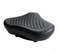 Caswynlife Selle de vélo extra large avec coussin épais et double absorption des chocs, siège de vélo imperméable en cuir PU pour VTT, vélo électrique, design confortable sans nez pour (noir)