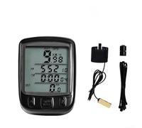 Caswynlife Shundong Sd-563A Compteur de vélo avec affichage 24 fonctions Lumière de nuit verte Compteur de vitesse Compteur kilométrique résistant à l'eau pour VTT Vélo de route Facile à installer (B)