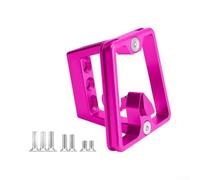Caswynlife Support de nez de porc à trois trous en alliage d'aluminium - Installation gratuite - Adaptateur de porte-bagages avant pliable - Support de bagage robuste (Fuchsia)