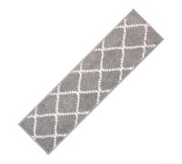 Caswynlife Tapis d'escalier antidérapant avec technologie réutilisable et tissu touffeté lavable en machine pour la sécurité des escaliers intérieurs (gris)