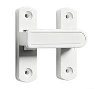 Caswynlife Verrou de porte réglable en alliage de zinc avec loquet coulissant, s'adapte aux chutes de 0 à 7 mm pour armoires, portes, fenêtres et tiroirs, installation verticale ou horizontale (blanc)