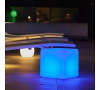 Lumisky – Cube lumineux solaire Casy RGB blanc