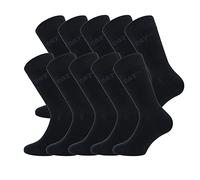 CAT 10 paires de chaussettes pour hommes Chaussettes courtes Caterpillar en coton doux, Hauteur sous les genoux (Noir, 43-46)