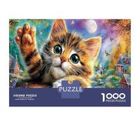 Cat 3D Puzzle 1000 Pièces Educa Jouet Divertissement Créatif De l'art De La Décoration Animaux Jeu Éducatif Challenge Toy Adultes & Enfants des 14 Ans 70x50cm/1000pcs