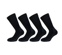 CAT 4 paires de chaussettes homme travail industriel Caterpillar prévention des accidents, des orteils et des talons résistants avec trame renforcée, coton éponge de qualité excellente (Noir, 4145)