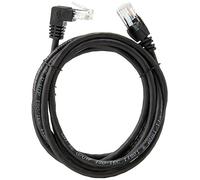 CAT 5e Câble de Liaison 1x 90° Coudé, U/UTP, Noir, 2 m Longueur