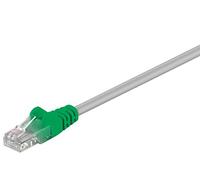 CAT 5e Câble de Liaison Croisé, U/UTP, Gris/Vert, 1m Longueur
