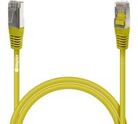 Cat 5e FTP 100MHz Color Shielded Ethernet Network Cable - Compatible PC, Router, Modem, Switch Game Consoles, TV, Network Amplifier - 1m, Yellow