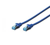 DIGITUS Câble LAN Cat 5e - 1m - RJ45 Câble réseau - SF/UTP Blindé - Compatible Cat-6 & Cat-6A - Bleu