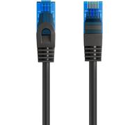 Cat.5e U/UTP Ethernet Patch Cable up to 1Gigabit, 2 RJ45 Connectors, PVC Cable, CCA, AWG 26/7, Ideal for Fiber Optic Transmission with Gigabit/LAN Links, 5 m, Black