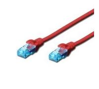 CAT 5e U-UTP patch cord, PVC AWG 26/7, length 0.25 m, red