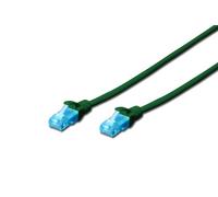 DIGITUS - Cordon de raccordement - RJ-45 (M) pour RJ-45 (M) - 25 cm - UTP - CAT 5e - démarré - vert