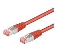Goobay 68285 CAT 6 Câble de Liaison, S/FTP (PiMF), Rouge, 20m Longueur de Câble
