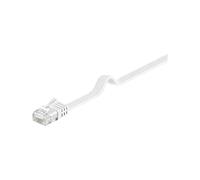 CAT 6 Câble de Liaison Plat, U/UTP, Blanc, 3 m Longueur