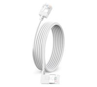 Cat 6 Ethernet Cable, 90 Degree Right Angle 1m, Ultra Slim Compact RJ45 Gigabit LAN Cord Compatible with Mac, PC, Router, PS4/5 (White)