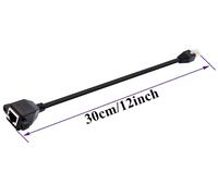 Cat 6 Ethernet Réseau Câble RJ45 Mâle à Femelle Connecteur Réseau Ethernet Blindé Vis Extension Câble de Montage sur Panneau Câble pour Routeur,Modem. (0.3M/1ft)