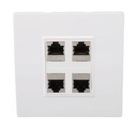 Cat 6 Ethernet Wall Plate 4 Port Female to Female Easy Mount for Aussie Homes