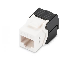 CAT 6 Keystone Jack, unshielded RJ45 to LSA, tool free connection, incl. cable tie
