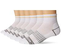 CAT 6-Pack Half Cushioned Quarter Socks Chaussettes mi-Longues, Blanc (Lot de 6), L Hommes