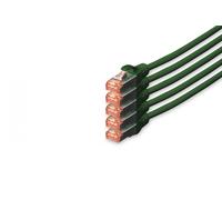 DIGITUS Câble LAN Cat 6-10m - 5 pièces - RJ45 Câble réseau - S/FTP Blindé - Compatible Cat 6A & Cat 7 - Vert