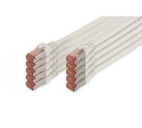 CAT 6 S-FTP patch cord, Cu, LSZH AWG 27/7, length 3 m, 10 pieces, color white