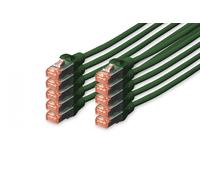Digitus Câble LAN Cat 6 5 m - 10 pièces - RJ45 S/FTP blindé - Compatible Cat 6A & Cat 7 - Vert