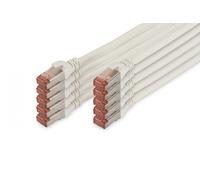 Digitus Câble LAN Cat 6 RJ45 S/FTP blindé 5 m 10 pièces Compatible Cat6A/Cat7 Blanc