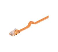 Goobay 96434 CAT 6 U/UTP Câble de Liaison Plat, Orange, 7m Longueur