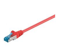 goobay - Câble réseau - RJ-45 (M) pour RJ-45 (M) - 25 cm - SFTP, PiMF - CAT 6a - sans halogène, moulé, sans crochet - rouge